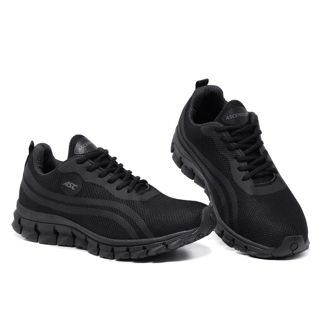Tênis Unissex Esportivo Black Caminhada Tamanho Especial