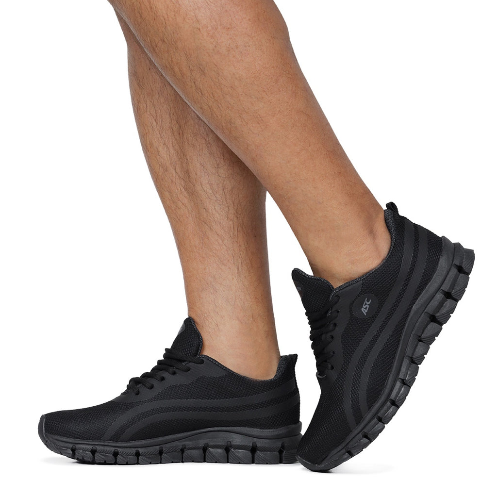 Tênis Unissex Esportivo Black Caminhada Tamanho Especial