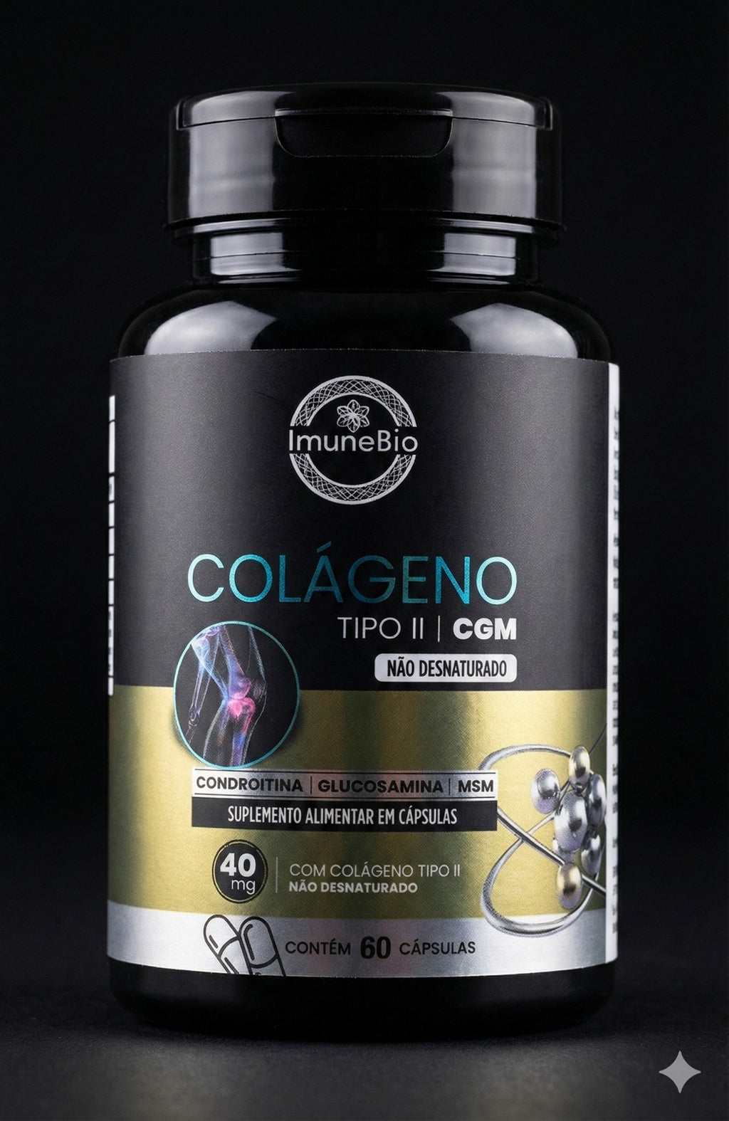 KIT 1 Ômega 3 A-Z - 20 Vitaminas e Minerais + EPA DHA + 1 Colágeno Tipo 2 + CGM