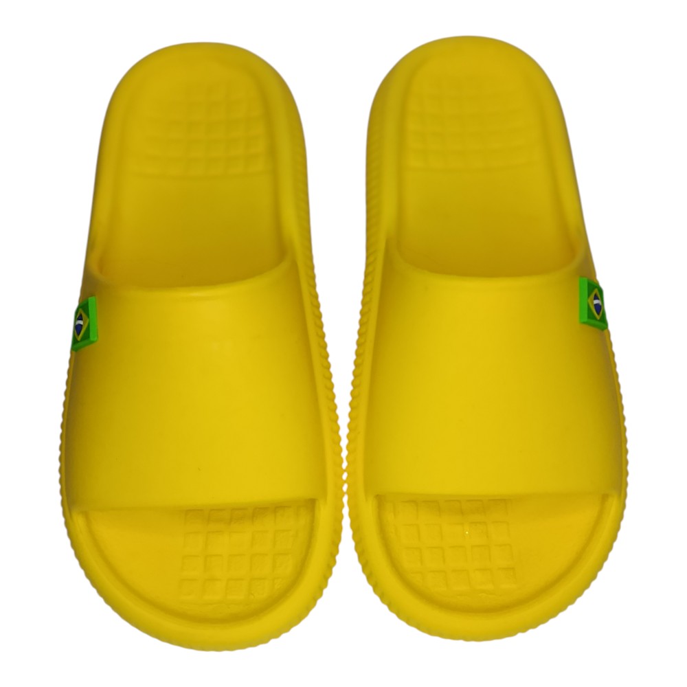 Chinelo Slide Bandeirinha Brasil Copa Leve BR Confortável